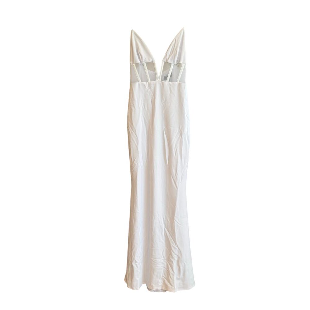 Nookie Sade Mesh Gown White Size Medium $319 Retail - Picture 9 of 9